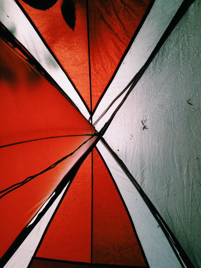 john_enger's tweet image. The roof of my tent is doing a mostly adequate job of holding out the rain. #campingproblems