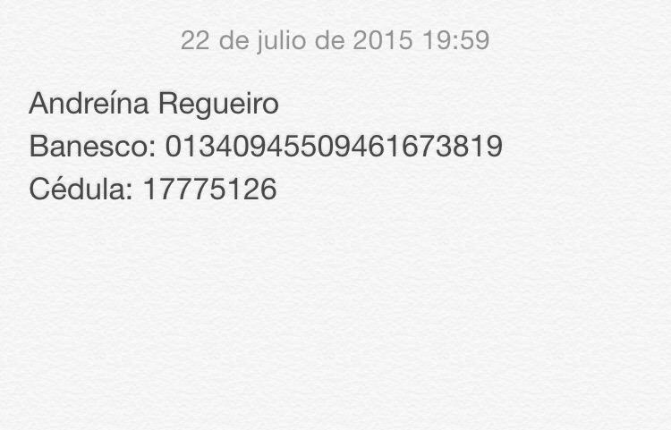 donaldobarros's tweet photo. La cuenta es de 70 mil bolívares (operación y placas). ¿Quién nos ayuda, POR FAVOR? Aquí los datos bancarios: http://t.co/imJZ8hExoV