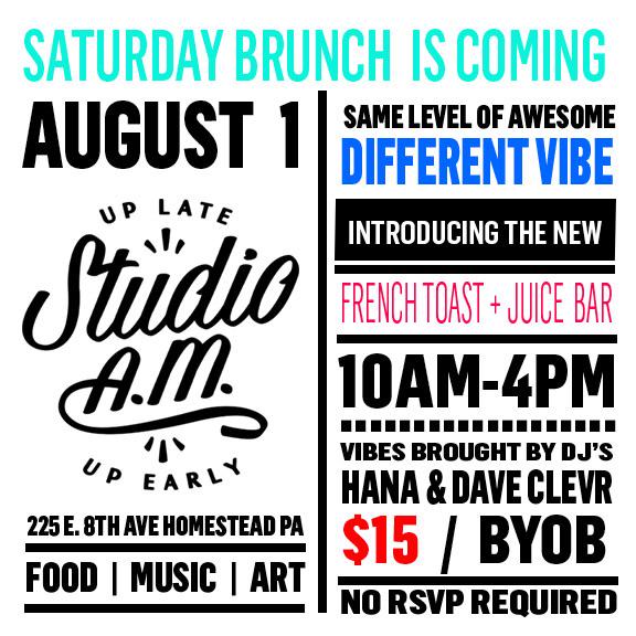 Saturday brunch vibes are coming soon! Please help spread the word it's much appreciated. Can't wait to see ya!