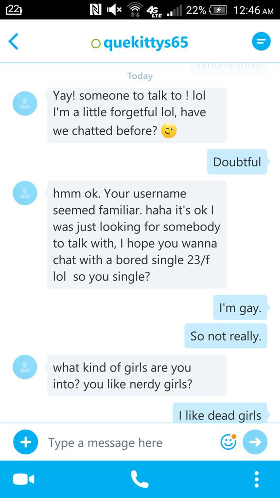 RoseAssasin's tweet image. // Aww Skype sex bots. You are so funny
