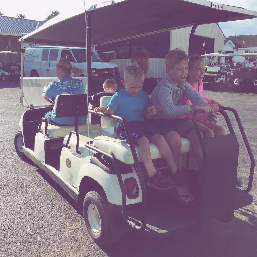 find_ch's tweet image. When you&apos;re cute, you get to ride in style. Notice I&apos;m not riding with them. #KB2015