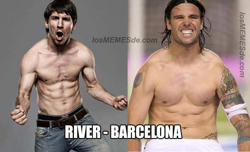 LineasPubicas's tweet photo. River juega el mundial de clubes y enfrentará al Barcelona de Messi. #Memes #meme #riverbarcelona @losMEMEde http://t.co/Pre6BYsJHY