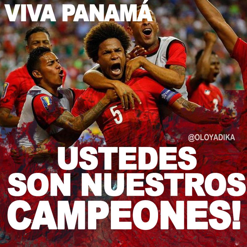 Grubeos's tweet photo. GRANDE MI SELECCIÓN !! Ustedes son nuestros Campeones, VIVA PANAMÁ !!! @SomosLaSele @Oloyadika @cprlaprimera http://t.co/uWYRJPSzH0