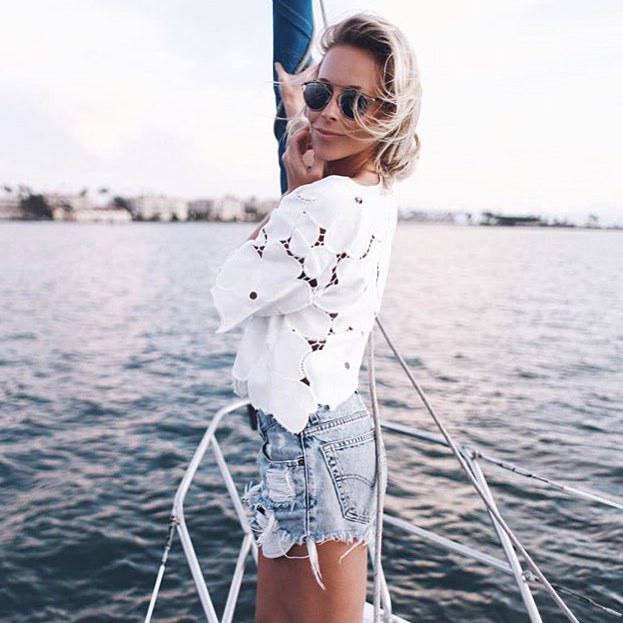 Mary from <a href="/happilygrey/">Curiosity</a> is sailing happily in <a href="/cynthia_rowley/">Cynthia Rowley</a> laced top and <a href="/levis/">Levi's®</a> denim available on STYLR 
#happil…