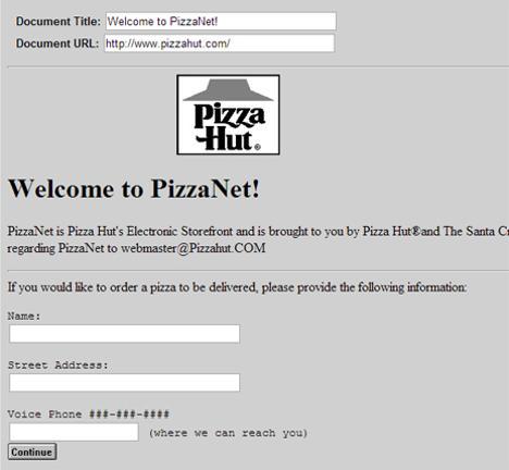 Order resume online pizza hut