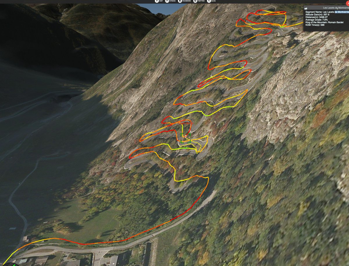 segmentninja's tweet photo. Les Lacets - a BRUTE of a climb in #tdf2015 today. View in glorious 3D, if you can stomach it! http://t.co/MyGzHySTdN http://t.co/9ZVvjol8m9