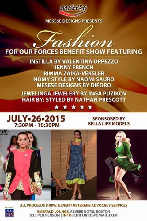 INSTILLAfashion's tweet image. Join us Sunday- #FashionForOurForces #Runway #Boston Proceeds to #Veterans -with @Mesesedesigns @NoMyStyle +others