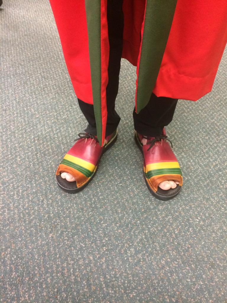 Rosie Valerio is in The House! #honorarygraduate #LGBT #diversity #honoraryrainbowshoes @sheffielduni