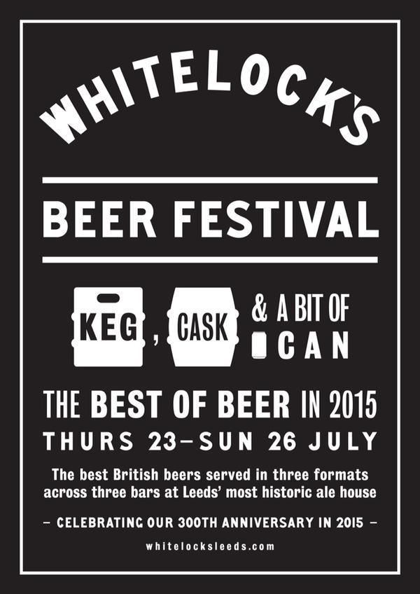 Happy 300th Birthday <a href="/WhitelocksLeeds/">Whitelock’s Ale House</a>! What better way to celebrate than with a #Beer #Festival!