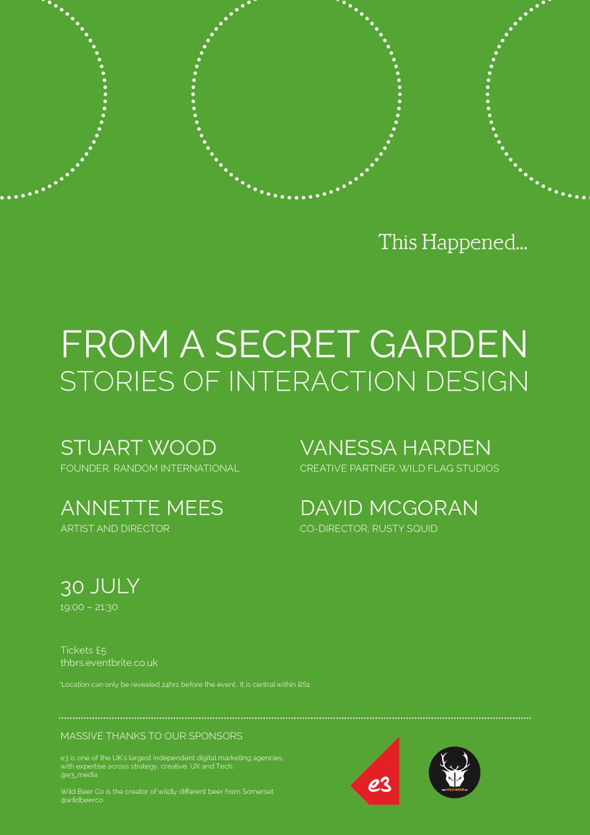 thishappenedbrs's tweet photo. A WEEK TODAY

A few tickets are left to the Secret Garden edition of #thbrs. An incredible line up – one not to miss! http://t.co/D2yDKrk9Hh