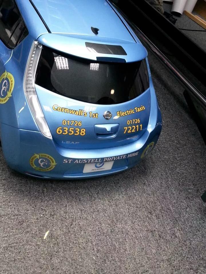 CornwallSigns's tweet photo. One of the smallest #vehiclebranding we've ever done @candctaxis @SPS992 http://t.co/SvWf0GWKet