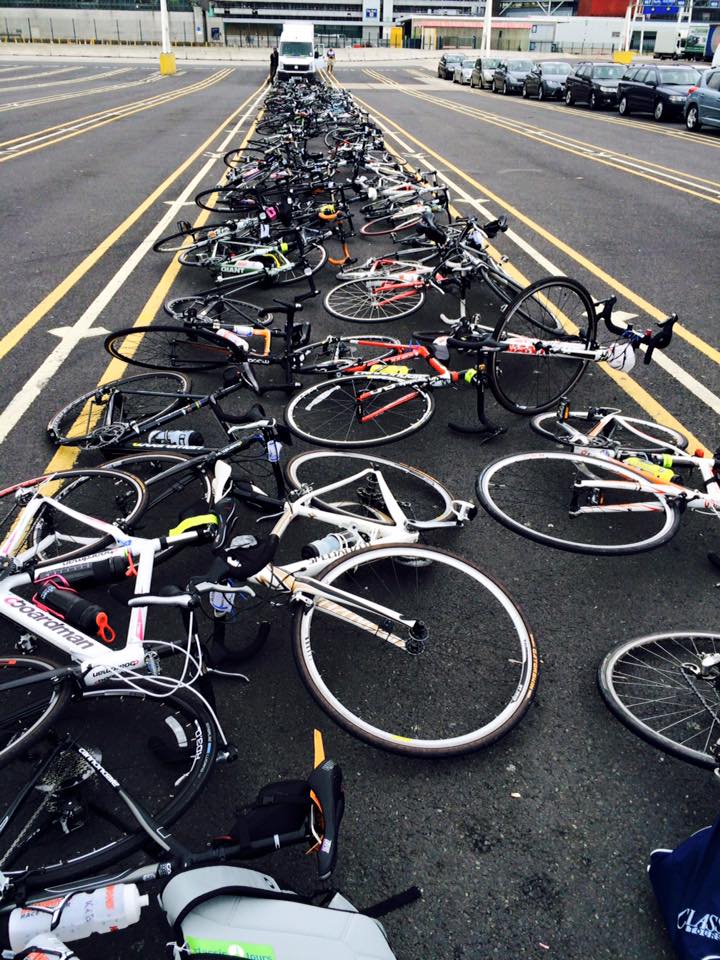 ClassicChall's tweet image. That&apos;s a whole lot of bikes! Quick rest just before our L2P riders loaded onto the ferry to Calais #L2P @POferries