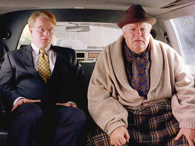 Philip Seymour Hoffman and David Huddleston in THE BIG LEBOWSKI   1998.  Happy birthday Mr. Hoffman. 