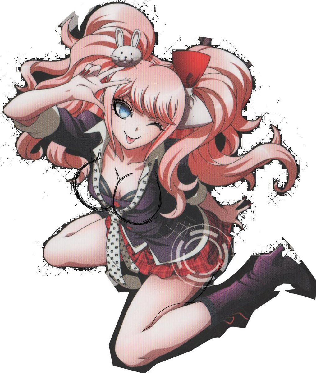 ポンたさん 江ノ島盾子をイラレで描く絶望的案件 ネタバレ注意 円盤ジャケの絶望妹のポーズが気に入らんので 円盤６巻の残姉ちゃんを絶望化する 目力up 巨乳化 全部パスで描く つらい 着色も全てイラレ 苦行 完成 江ノ島盾子 Http T Co