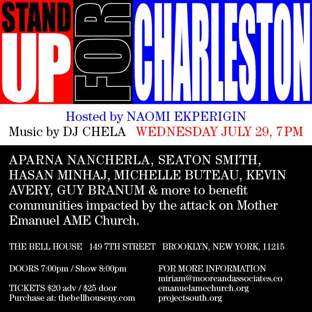MooreCampaigns's tweet photo. Support @ProjectSouth &amp; Mother Emanuel Church w/ #StandUpforCharleston WED 7/29 @BellHouseNY http://t.co/5e9rmihiW8 http://t.co/8gBb0RuH2G