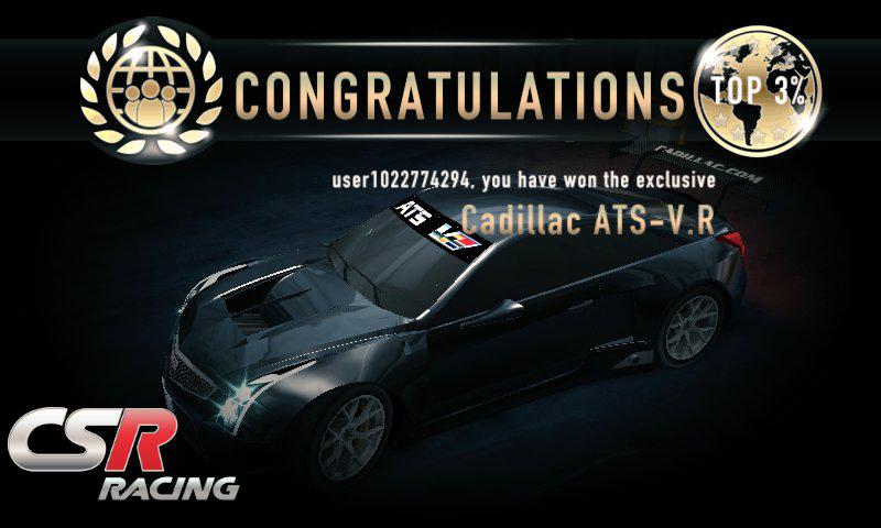 eijieijig's tweet photo. The Cadillac ATS-V.R in @CSRRacing in my garage. Ready to take that @Lamborghini Reventon in the multiplayer http://t.co/jq4Ar6cmZE