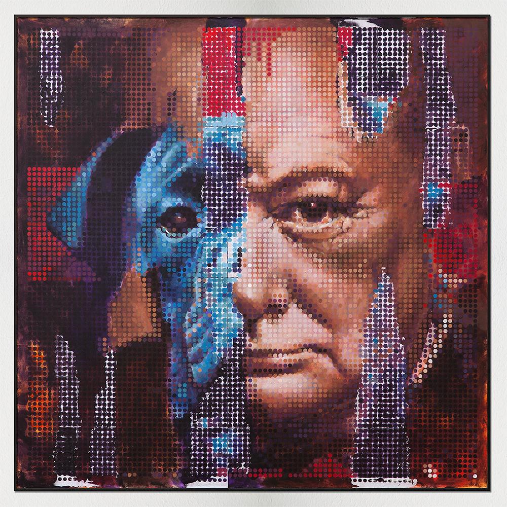MarkWellandArt's tweet photo. Drawn, quartered, shot, paint daubed by the public, soaked and ripped, 'Churchill and his Black Dog' #HangingTime http://t.co/uuW757yiCq