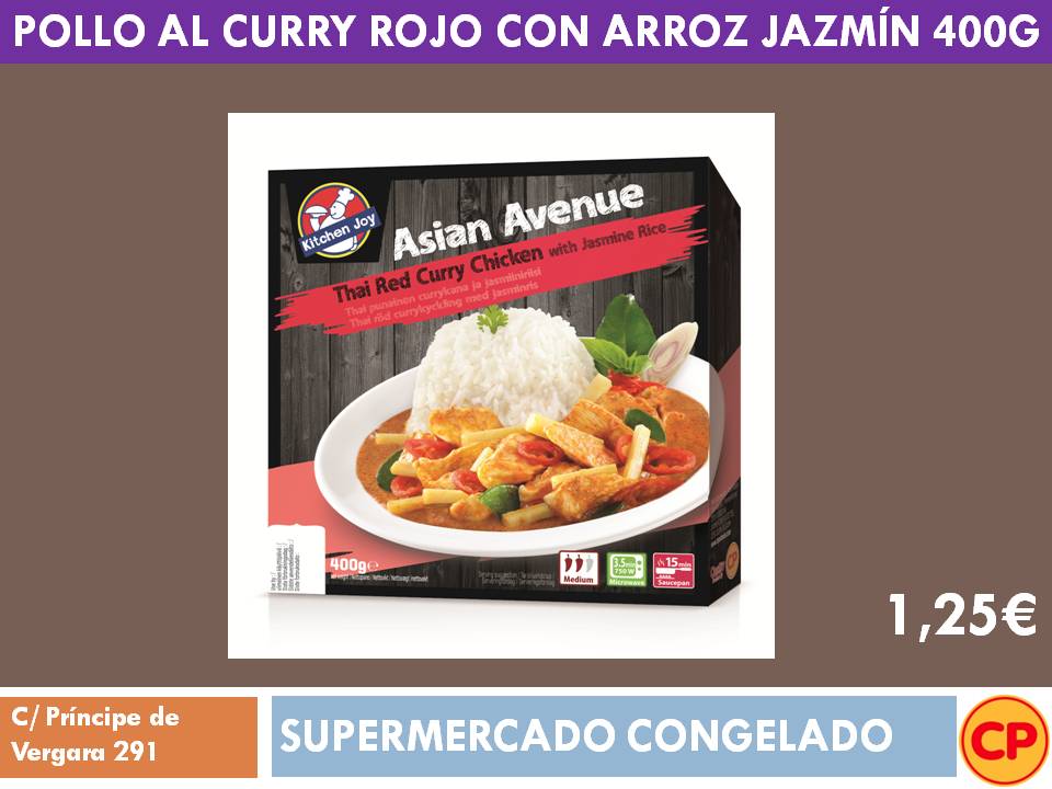 cpmspain's tweet photo. Pollo al curry rojo con arroz importado desde Tailandia. En nuestra tienda CP: C/ Príncipe de Vergara 291. Madrid. http://t.co/12cYkrajgd