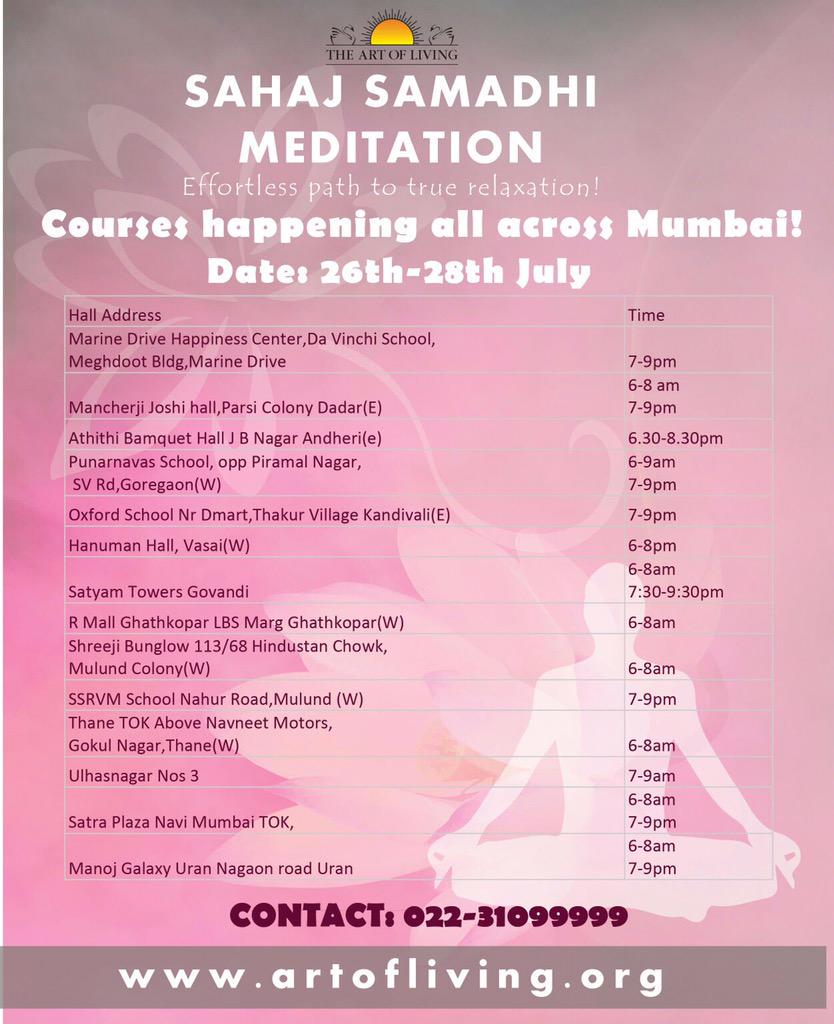 IDYNaviMumbai's tweet photo. @alok181185 @sbchemburkar To Know Where #MumbaiMeditates see pic #NM #BroadVisionDeepRoots @Meditate_Mumbai @SriSri http://t.co/2037VUOp80