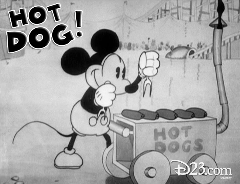 DisneyD23's tweet photo. It’s National Hot Dog Day! Learn about Mickey’s early connection to this favorite food: http://t.co/m44OWRS7wB http://t.co/UZODzdAz19