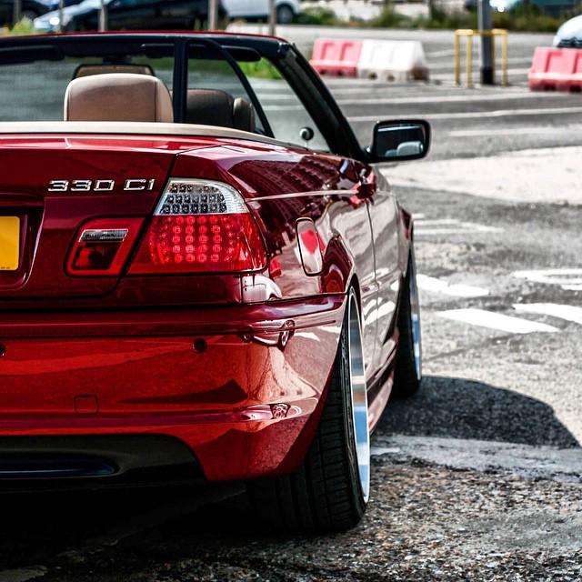 slammedbimmers's tweet photo. My Imola Red #330ci on Cades Tyrus wheels! Love the fitment! 📷by me @lloyd_330 #BMWbox #like4like #l4l #imolared #e… http://t.co/J4qghibaOq