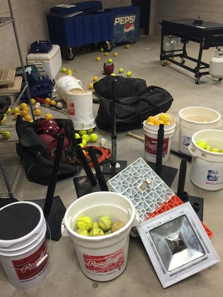 JHSEagle's tweet image. Today at camp we will learn the correct way to store our softball equipment. #youhavetobekiddingme