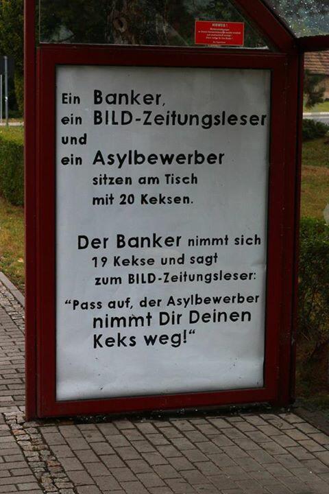 RaphaelBrinkert's tweet photo. Fundstück der Woche: #refugeeswelcome http://t.co/iC9FqJaE8Q