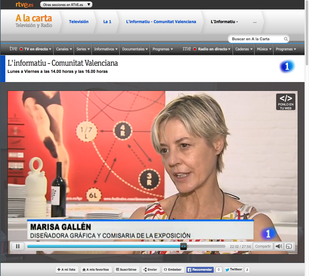 MGallen_Design's tweet photo. Reportaje de @RTVEValencia sobre el diseño valenciano y la expo #30ADCV @ADCV_com comisariada por @Gallenibanez. http://t.co/26ue8ghXou