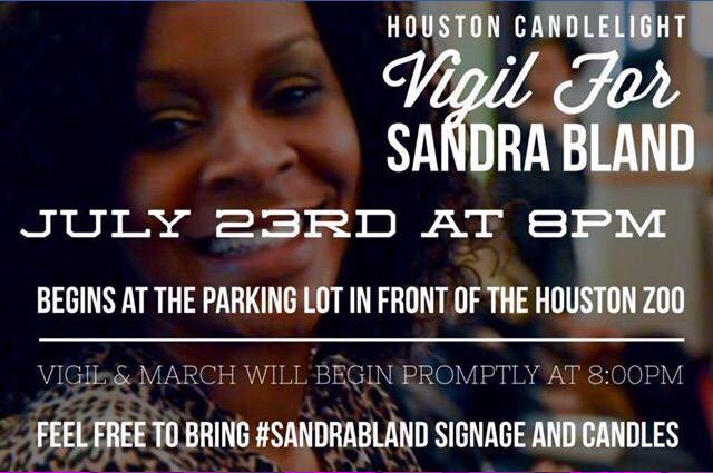 HouJustice's tweet photo. Join us tonight to pay homage to the life of Sandra Bland. #SandySpeaks #JusticeForSandraBland http://t.co/1827H0XNPO