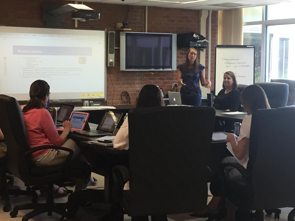 luvelleb's tweet image. Loving the teacher-led PD happening this summer! @MS_Grainger leading &quot;Got iPads- Now What?&quot; session #icsdplc