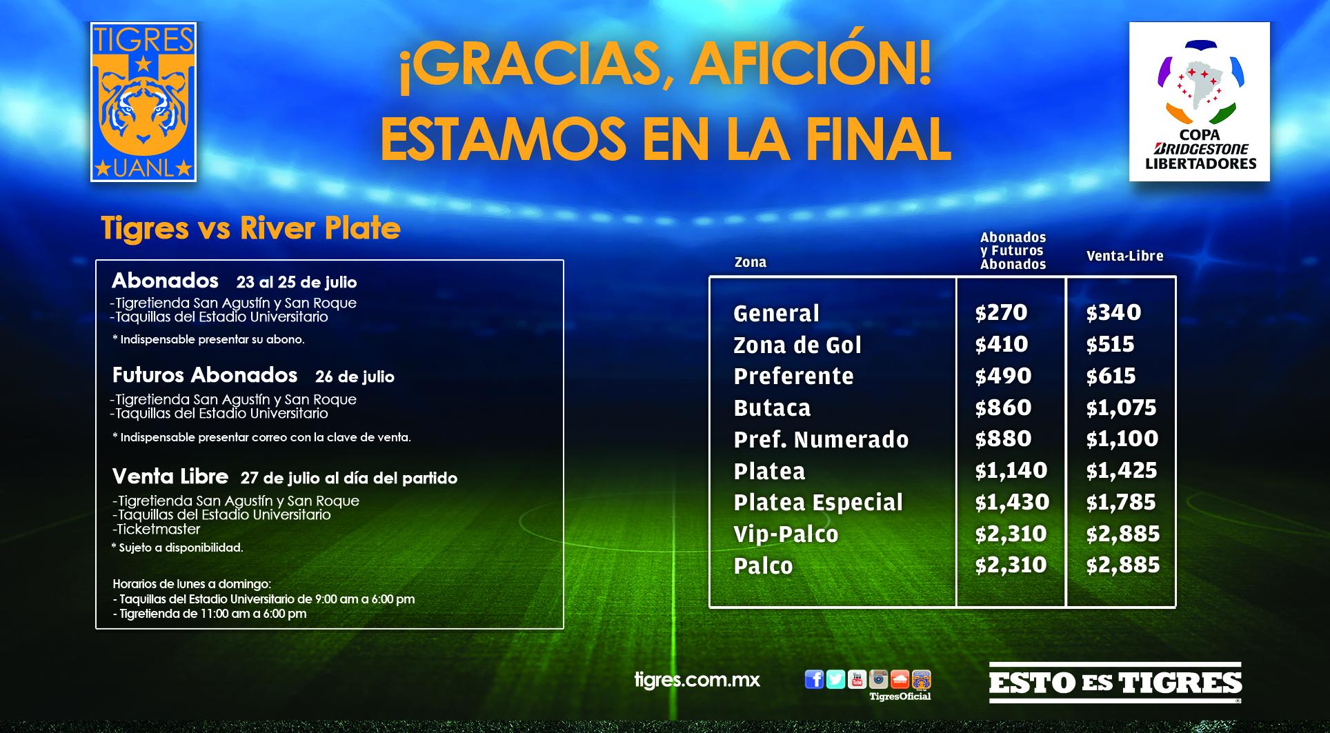 Club Tigres Oficial on Twitter "Arranca venta de boletos para la Gran