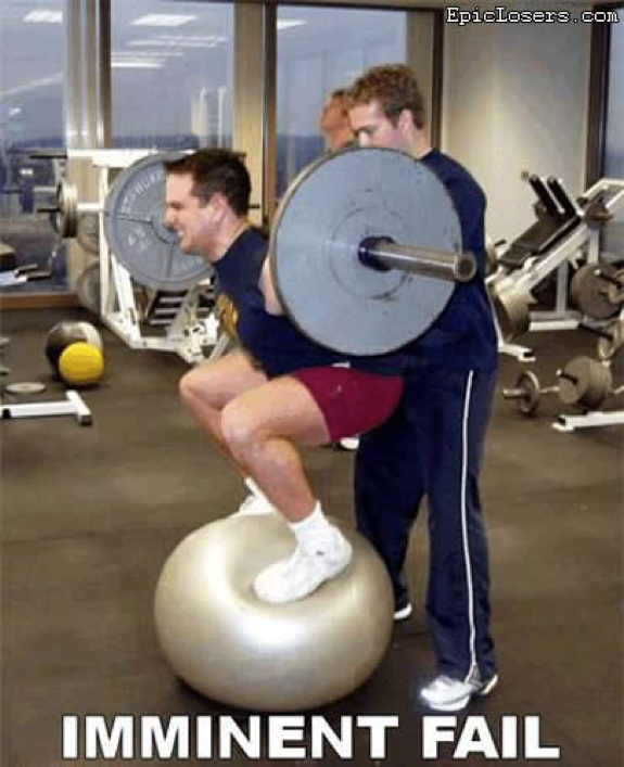 PRIMEFitnessUSA's tweet photo. Safety first at the gym, folks. #PracticeSafeSets #LiftingFail http://t.co/vATy5JcZPm