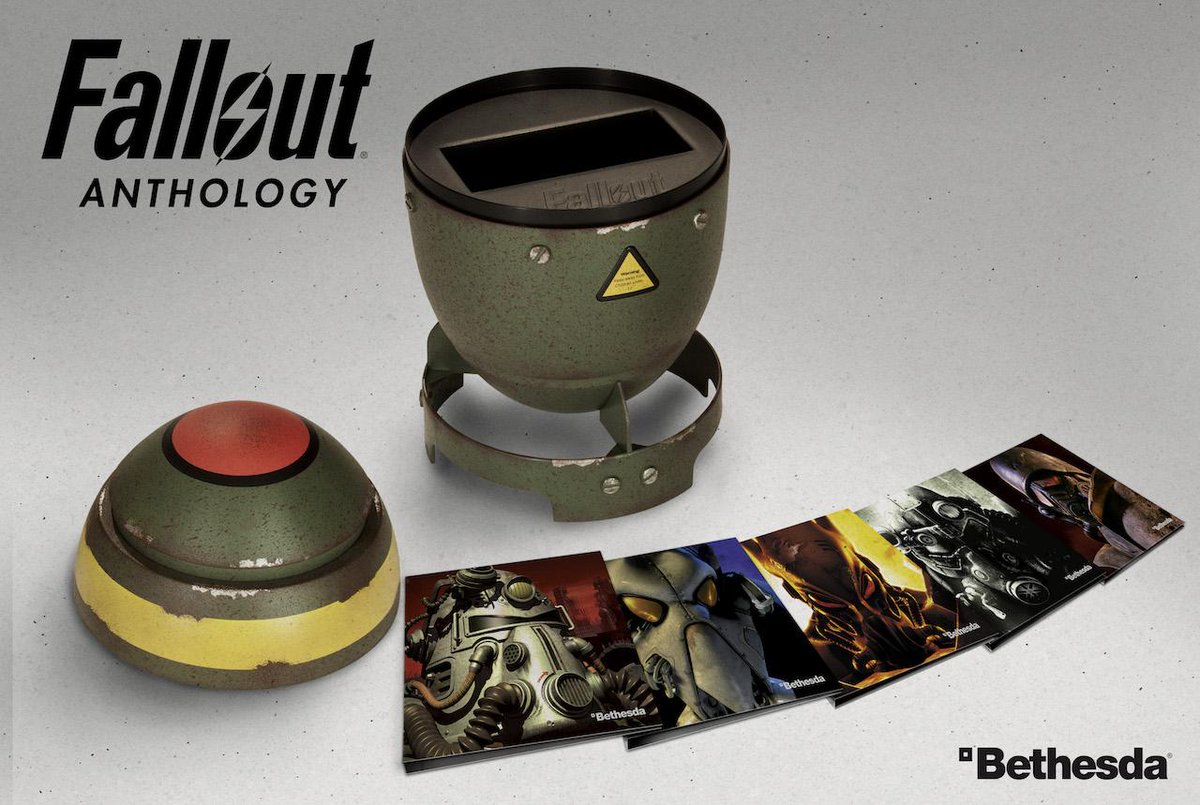 Fallout's tweet photo. Announcing Fallout Anthology - a Fat (man) collection of your favorite Fallout games. http://t.co/xFisputGch http://t.co/zqC3klyObD