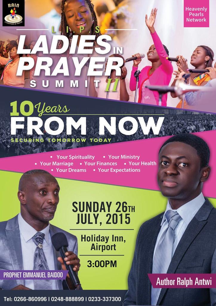 AuthorRalphAntw's tweet photo. #LadiesInPrayerSummit is this Sunday 26th July 3:00pm at Holiday Inn, Airport. http://t.co/zqkcjlCz99