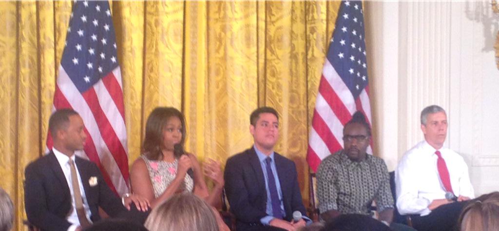 natecoleDC's tweet photo. @FLOTUS drops knowledge re college: Ask for help, there is no shame in asking for help. You can do this @ReachHigher http://t.co/A2ddG2u4p1