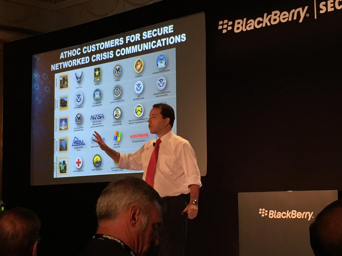 AtHoc's tweet image. Guy Miasnik, AtHoc CEO, onstage at the BlackBerry Security Summit #BBSecurity #AtHoc