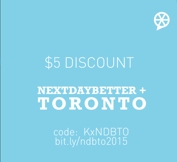 NextDayBetter's tweet photo. .@kapisanan friends: Last day to use your #ndbTO discount. Let's make the #ndbetter together! http://t.co/pt12nzmOPW http://t.co/xG7cpA7K76