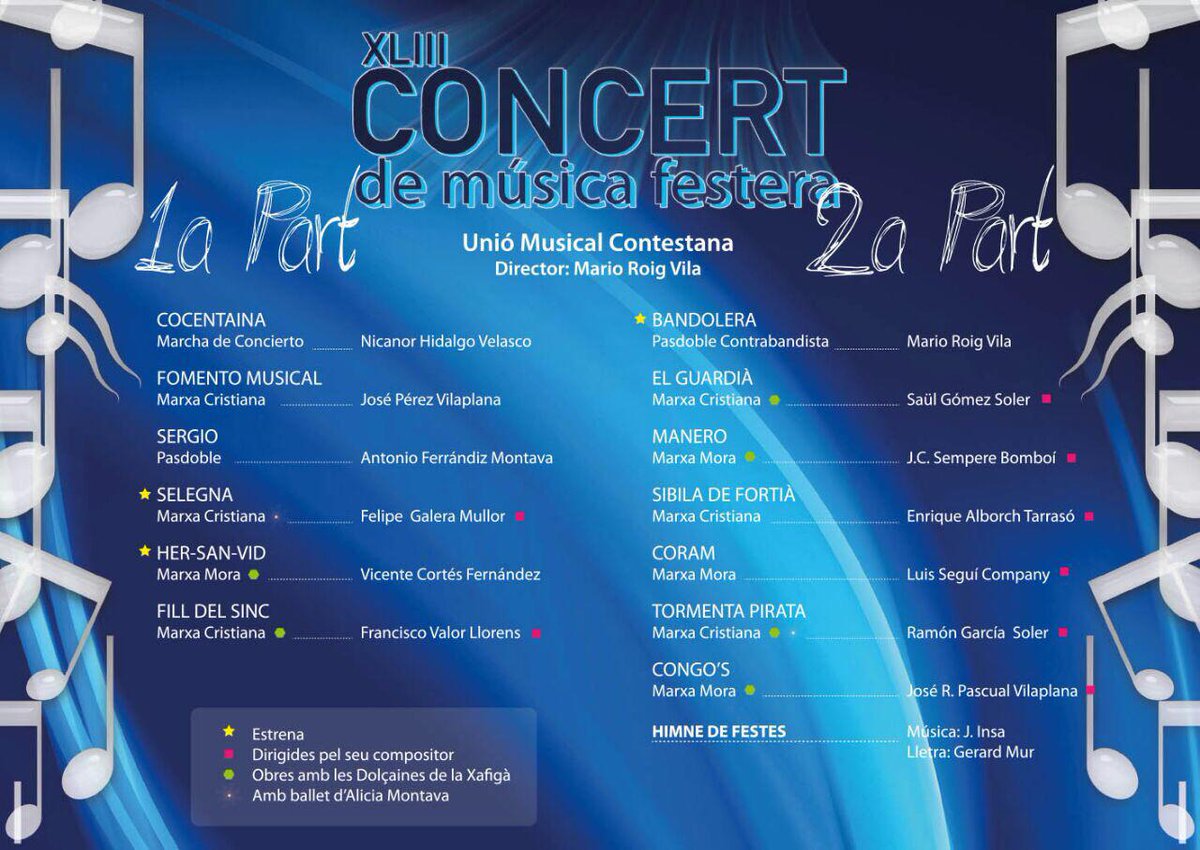 AlcodianMig2015's tweet photo. FILL DEL SINC sonarà al Concert de Festes de Cocentaina.
Dijous 6 agost 22:30h
@FcoValorLlorens #FillDelSinc http://t.co/5ShevPLoaP