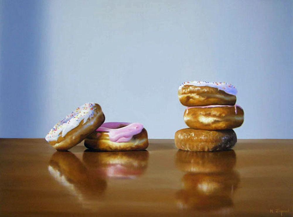 DeanDayGallery's tweet photo. #tbt to #zigmond's painting that made me crave #donuts everyday! #privatecollection #realism #frosting #houston #art http://t.co/XneNB9lVsO