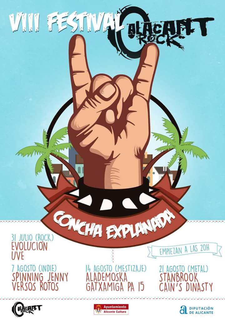 VersosRotos's tweet photo. VIII FESTIVAL ALACANT ROCK!!!✌ 
El viernes 7 de Agosto estaremos ROCKEANDO en la Concha de la Explanada #Alicante http://t.co/prgXN1qXY5