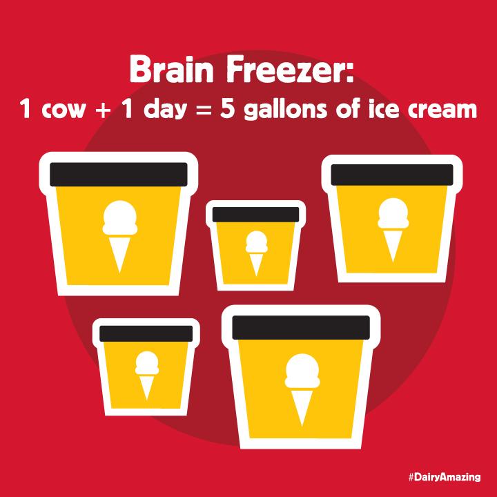 DairyMAX's tweet photo. #DYK? A dairy cow will produce enough milk per day to make 5 gallons of #icecream – enough for 160 people to enjoy. http://t.co/TdKygQk7bA