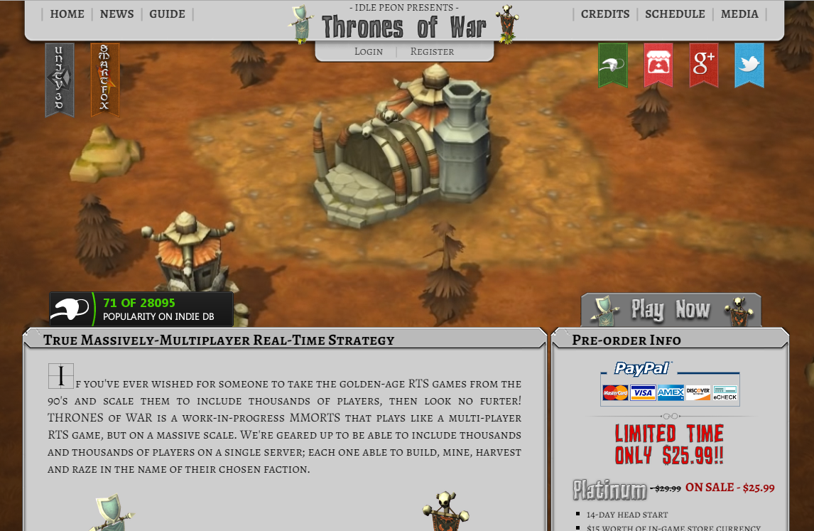 ThronesOfWar's tweet photo. http://t.co/afMN8xAFdP We've made our way back into the @IndieDB Top 100 again!  Thanks for your support! #indiegame http://t.co/VLqOBz1L92