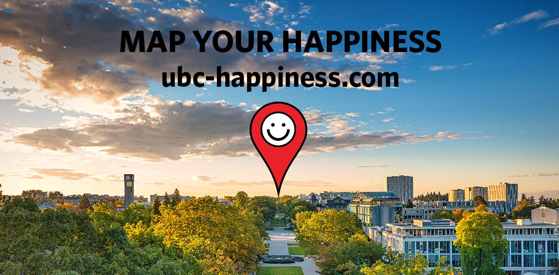 UBCPsych's tweet photo. How does your environment affect your mood at #UBC ? Map your happiness: http://t.co/OuWVliBNFQ http://t.co/KPhPHWQ6gE