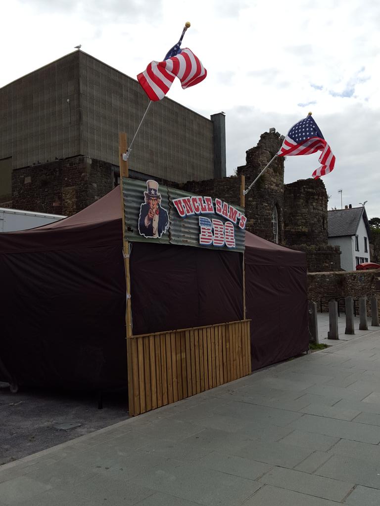 All ready for the weekend!!! Get yourself down to conwy harbour and try our bacon cheese &amp; syrup burger tomorrow ;)))