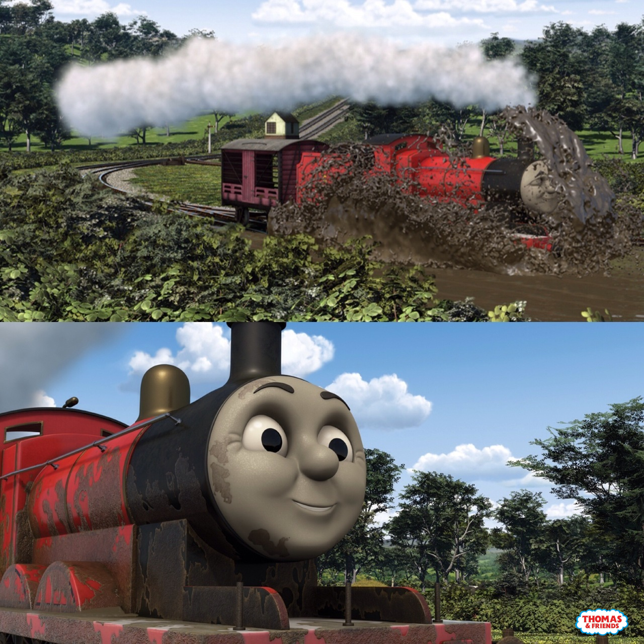 James The Red Engine Thomas Train Steam Engine Locomotive PNG