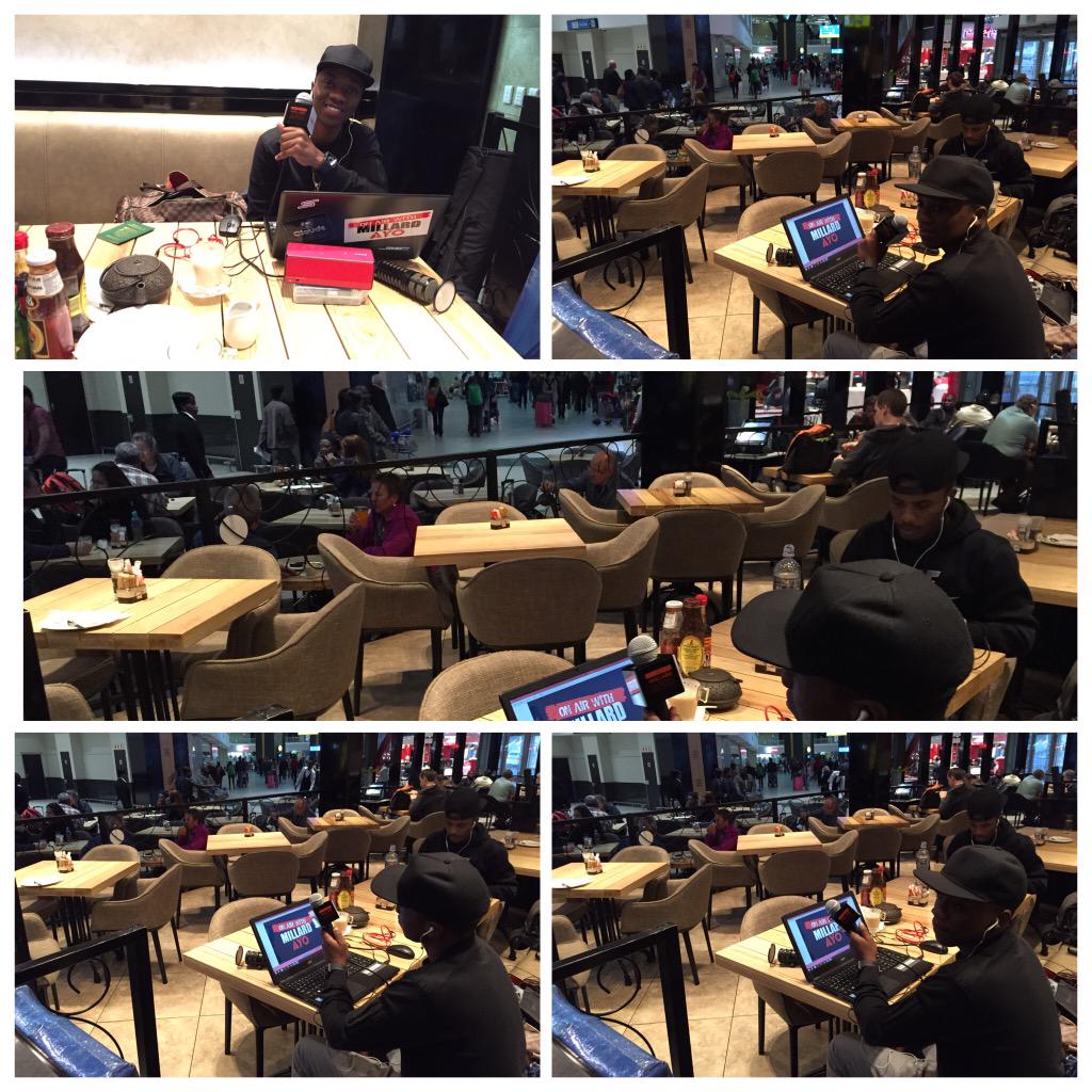 millardayo's tweet image. #Amplifaya ya #CloudsFM inafanyika toka hapa kwenye Mgahawa #Johannesburg #SouthAfrica uwanja wa ndege leo mtu wangu