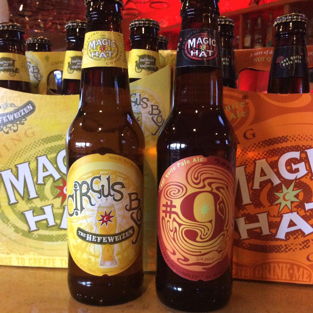 shirleystequila's tweet photo. New bottled beers in the building!!!! #MagicHat #9 #CircusBoy http://t.co/WInlHOxnyn