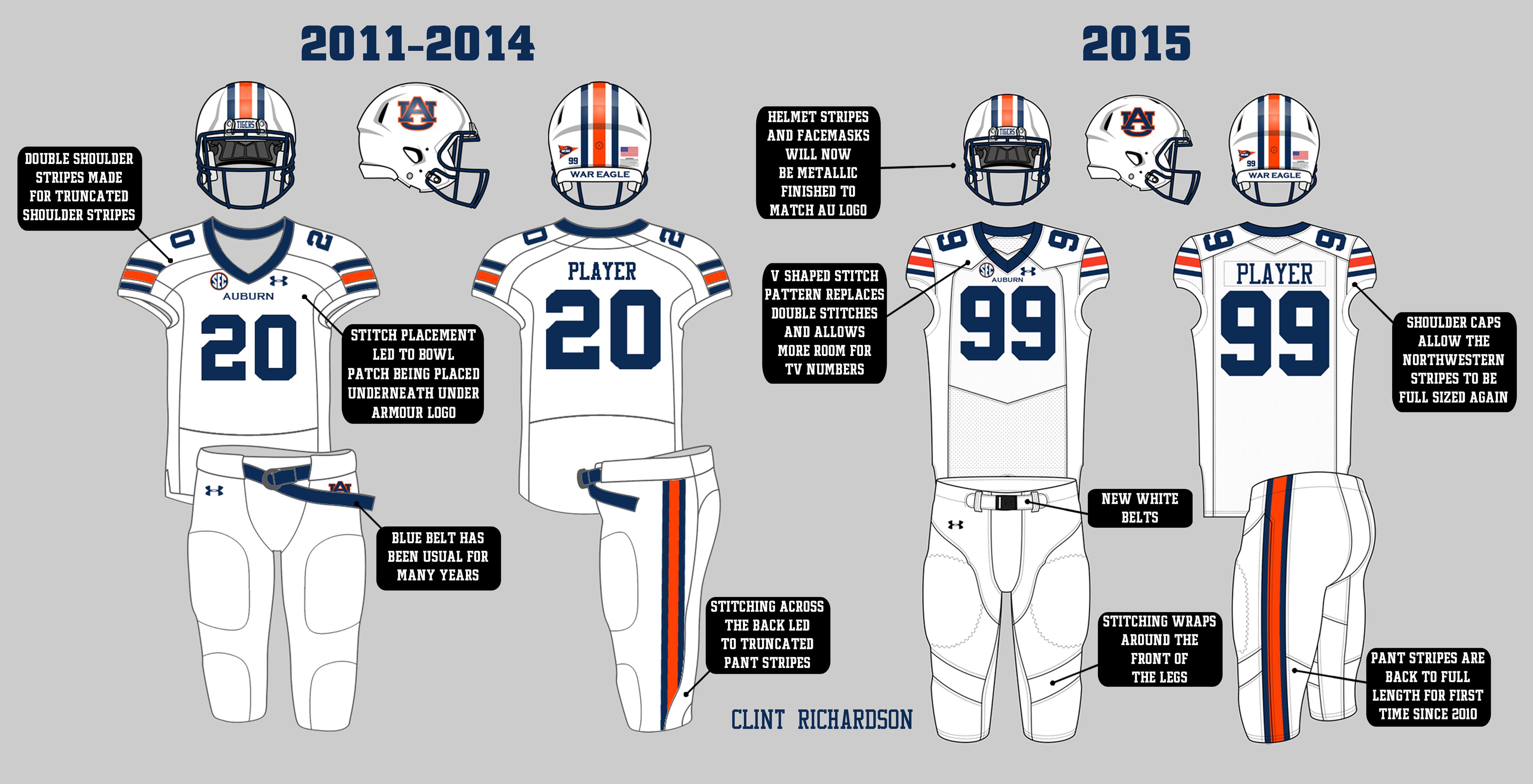 Here's a comparison between the new uniforms and the old ones