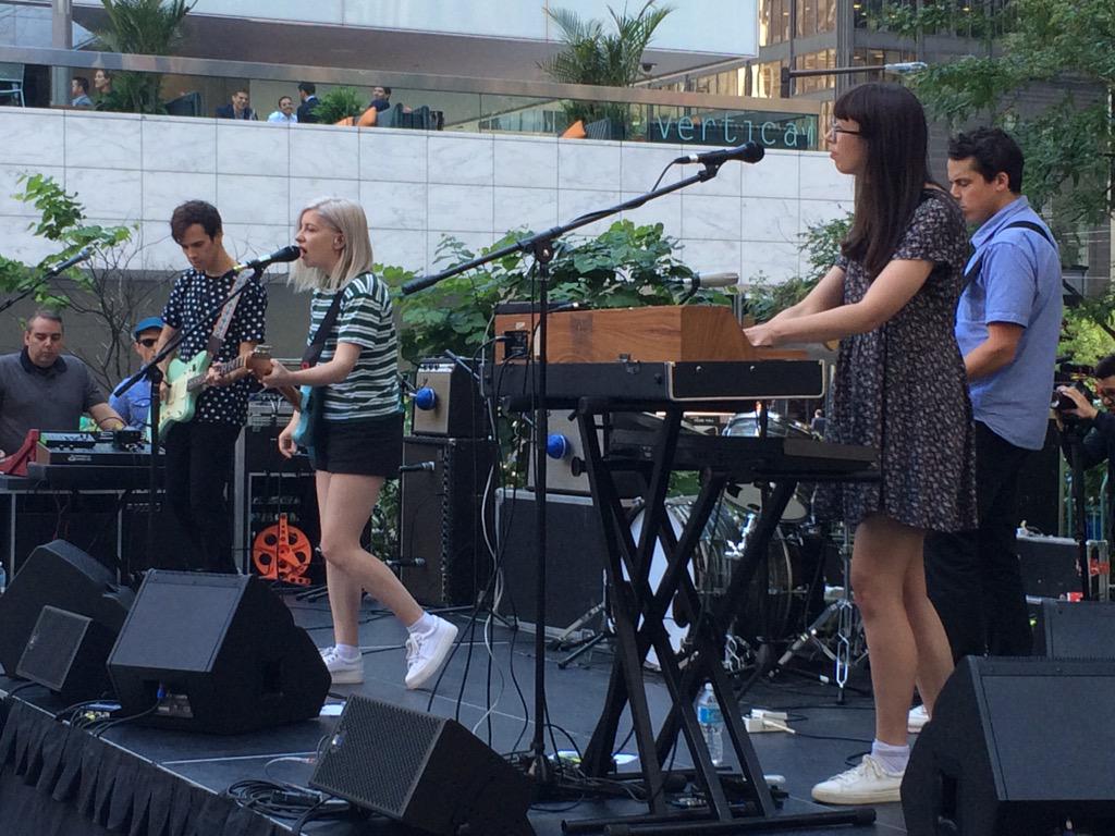 MoVernie's tweet photo. Surprise! The surprise band is #Alvvays performing right now @FirstCanadianPl #FirstCanadianPl #InTheParkFCP #fcp http://t.co/jDmDesBCW7