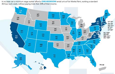 Why $15? Because in no states can you can afford an apartment if you work for #minimumwage on.jwj.org/1IofI0S